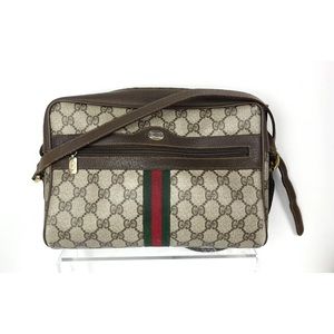 Authentic Vintage Gucci OPHIDIA bag GG Supreme Sherry line Logo pattern READ PLS